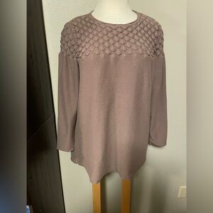 Liz Claiborne Taupe Tunic Sweater